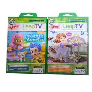 LeapTV Leap Frog Bubble Guppies and Sofia The First Educational Games For Ages 3